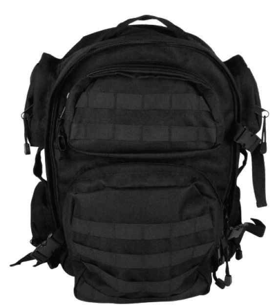 VISM Tactical Back Pack w/PALS Webbing - Black: CBB2911