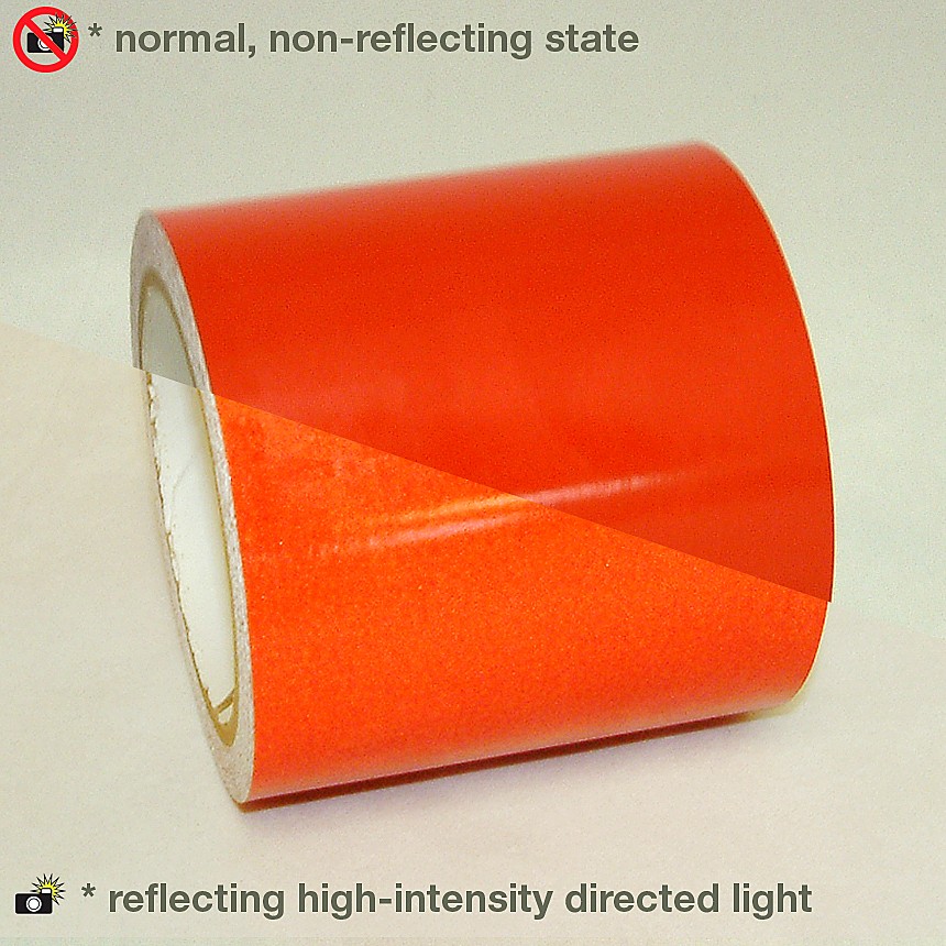 JVCC Engineering Grade Reflective Tape (REF-7): 4 in. x 30 ft. (Red)