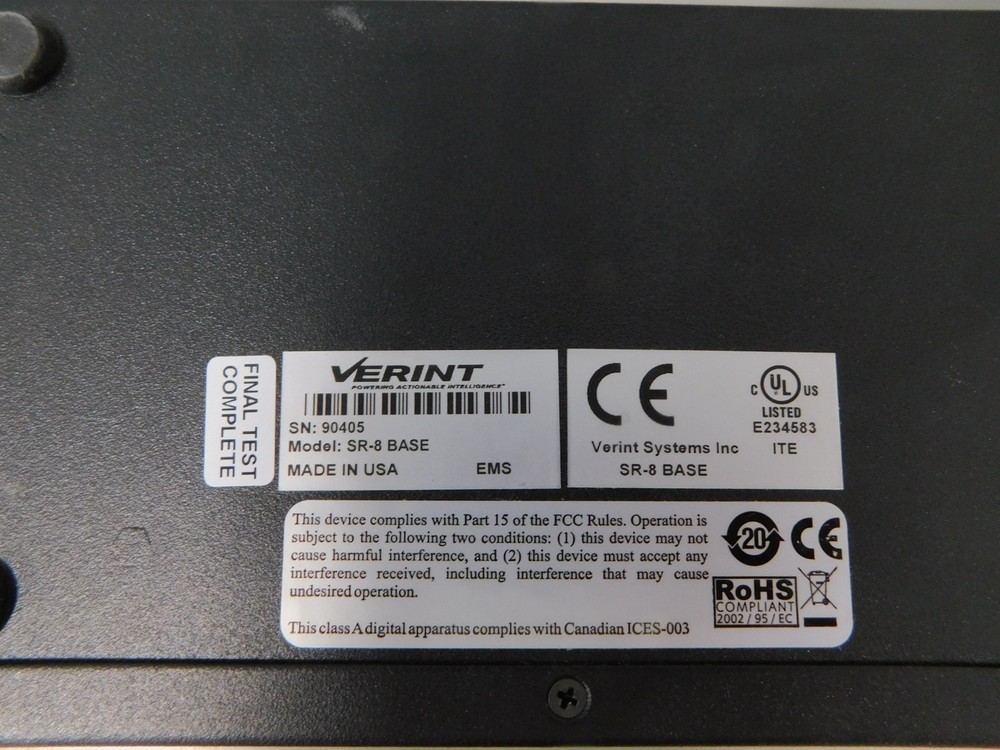 Verint Sr-8 Base Security Data Transfer Interface - NO POWER CORD