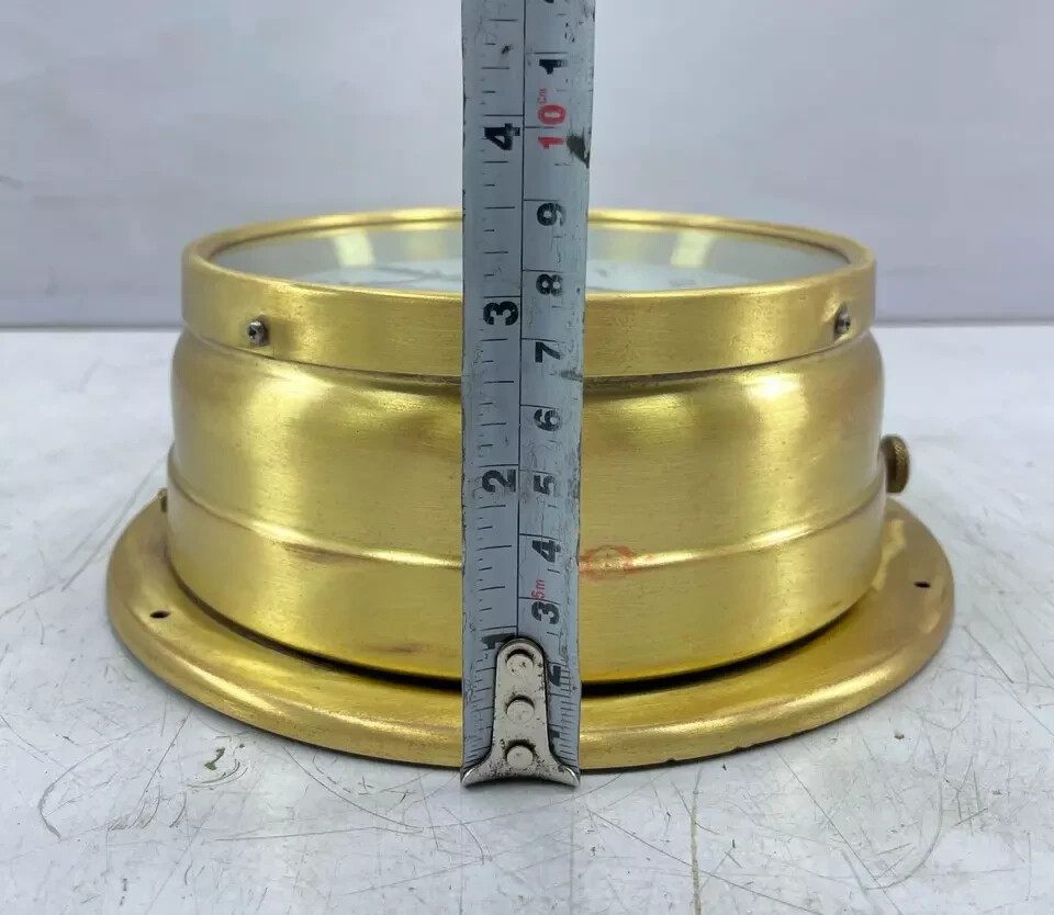 Mariner Royal Maritime Clock Solid Brass Wall Mount Nautical Ship's Captain 🕒✅
