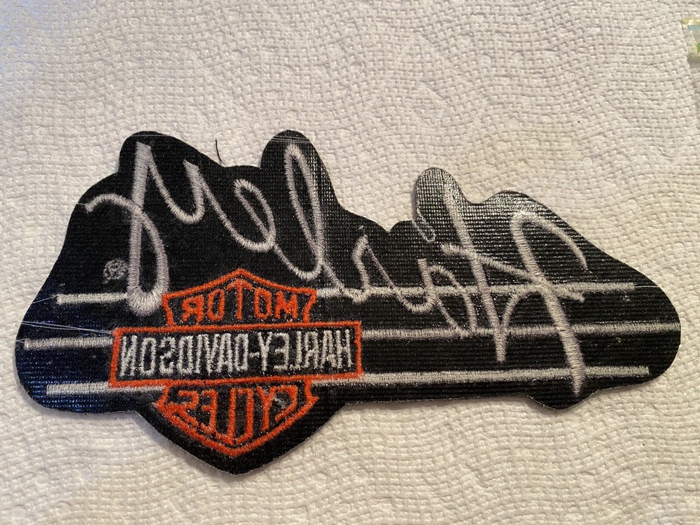 Harley Davidson Gray Harley Script Bar & Shield Patch 7.5”x 4” NOS