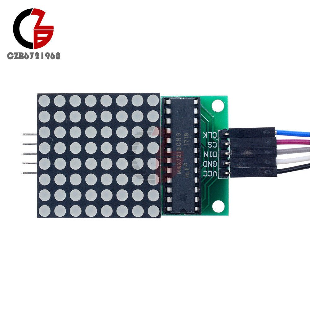 1/2/5/10PCS MAX7219 LED 8x8 Dot Matrix Module Red Light Assembled w/ Cable