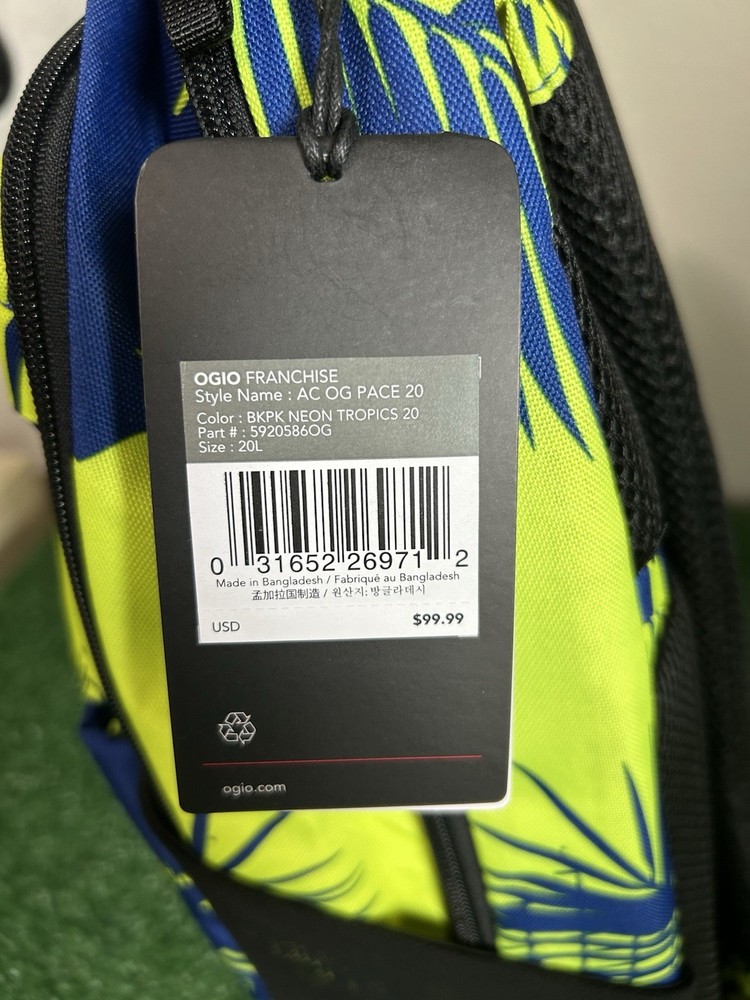 Ogio Backpack Pace 20 Neon Tropics (20L), New
