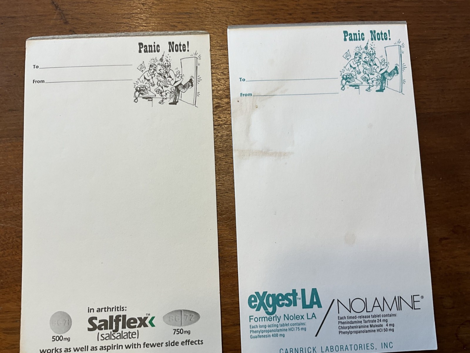 Drug Rep Notepads Pharmaceutical Collectible Circa 1960s