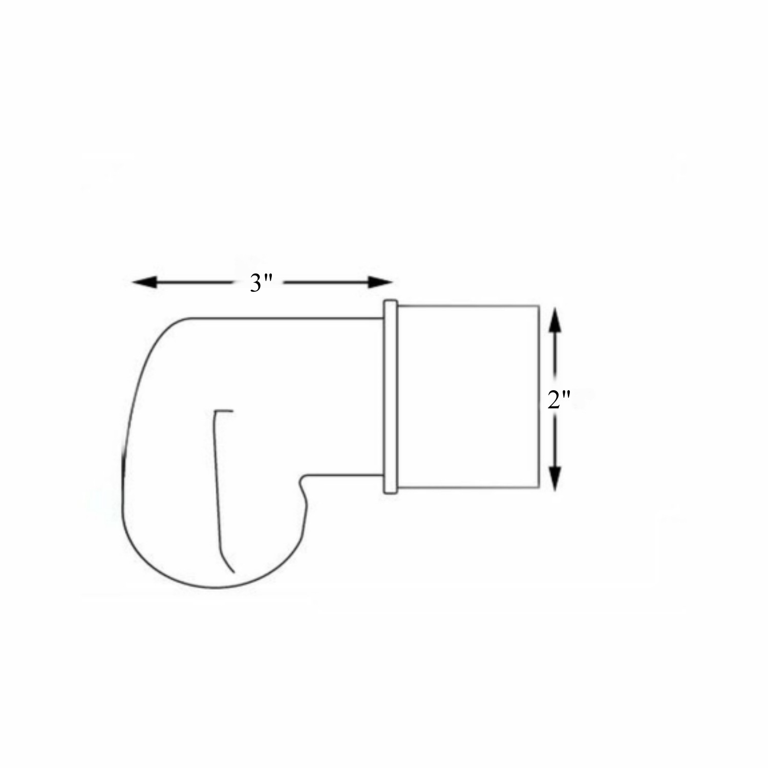 Curled Bar Rail End Cap in Heavy Cast Brass 2 Inch