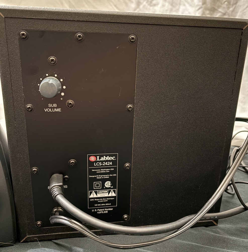 Labtec Pulse 424 2.1 Multimedia/Desktop Stereo System, LCS-2424, Subwoofer