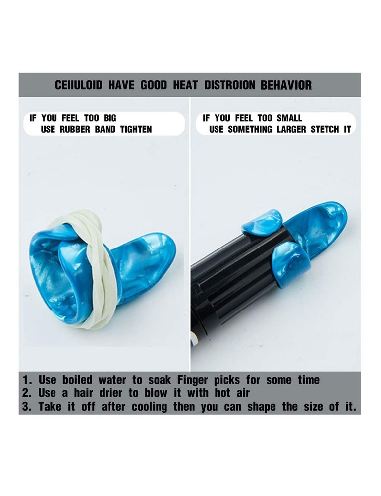 Thumb Finger Picks Plectrum With Plastic Picks,