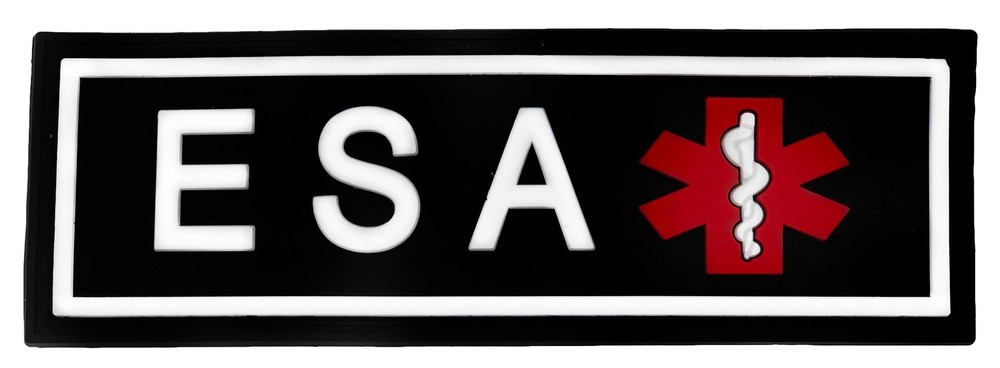 Removable Rubber Patch "ESA" 1" X 2.75"