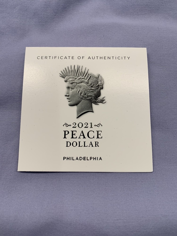 2021 P Peace Dollar COA - ONLY
