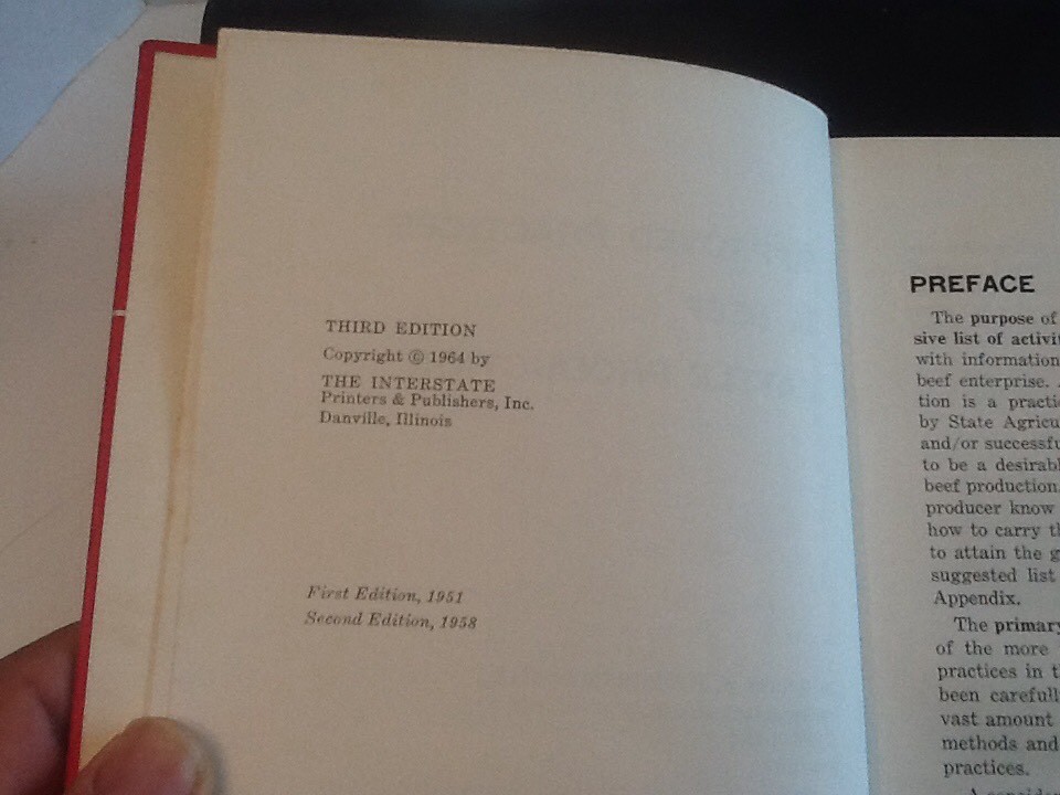 Approved Practices In Beef Cattle Production 3rd Edition 1964