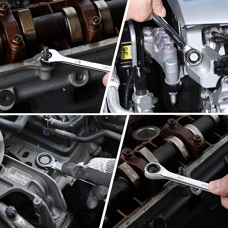 WORKPRO 22PCS Ratcheting Combination Wrench Set 12Point Combo Ratchet Wrench Set