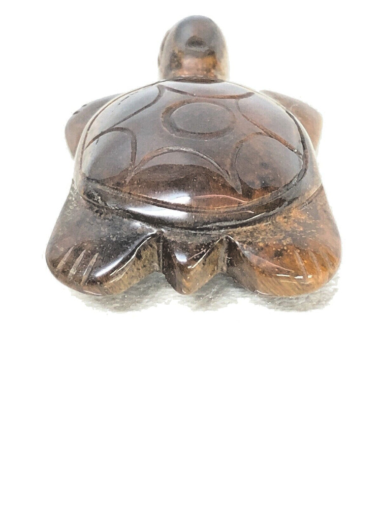Tiger Eye Stone Carved Turtle