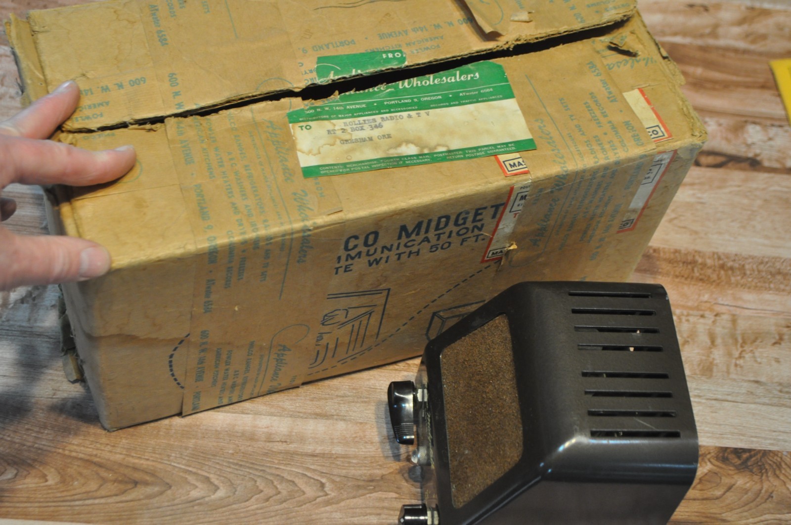 VINTAGE 1950's MASCO MTR Midgetalk WIRELESS VACUUM TUBE INTERCOM in BOX