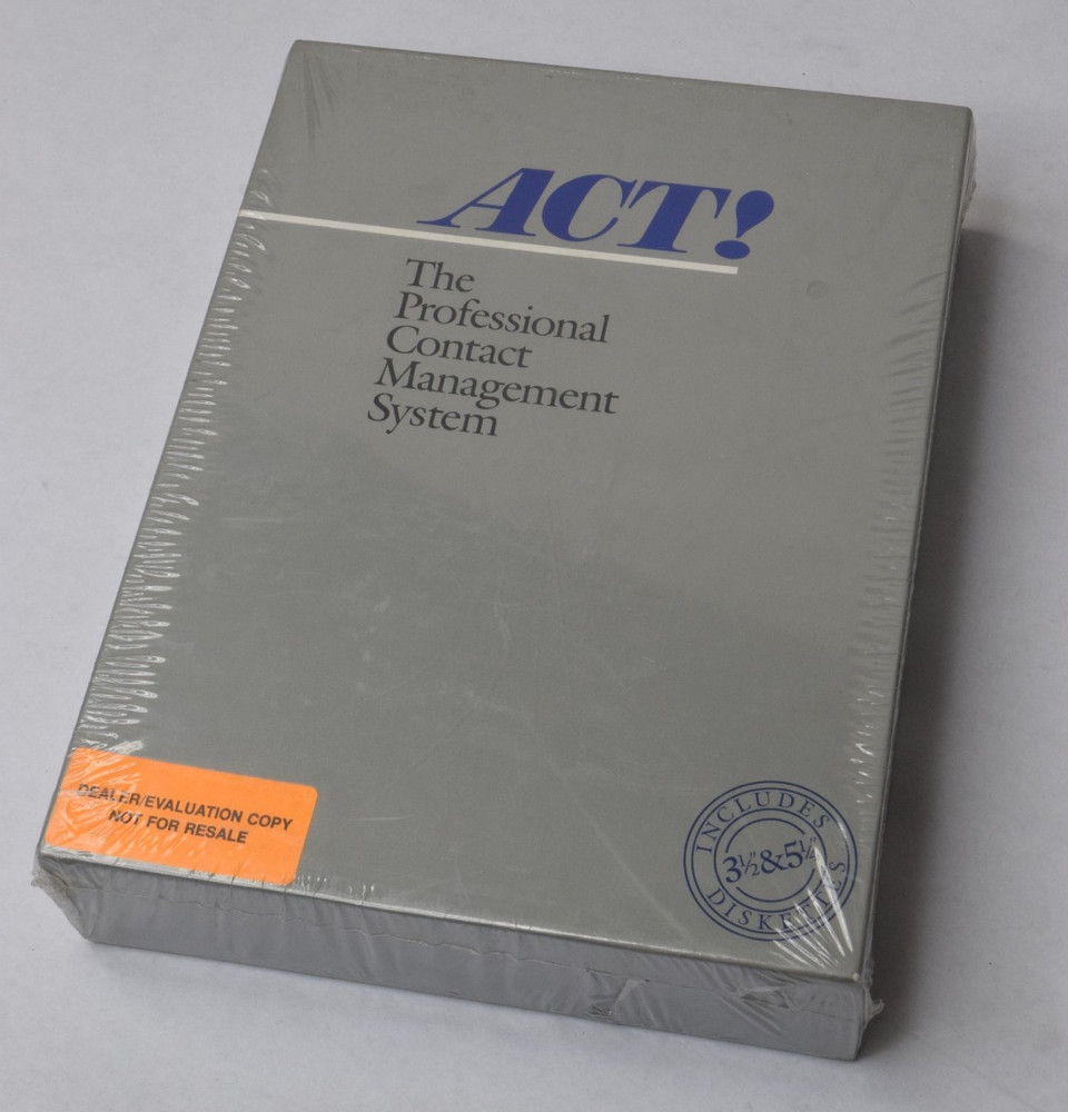 ACT! 1989 Contact Software Int Pro Management System Software EVAL COPY - SEALED