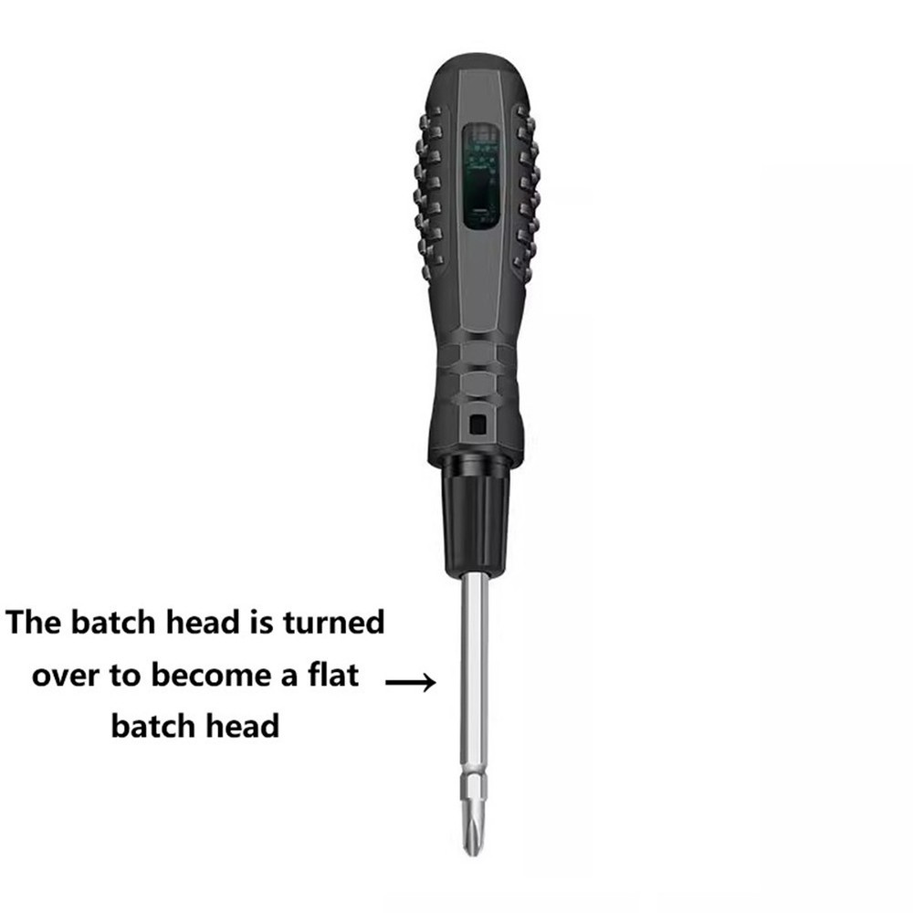 Dual Purpose Electric Tester with Screwdriver Functionality for Line Detection