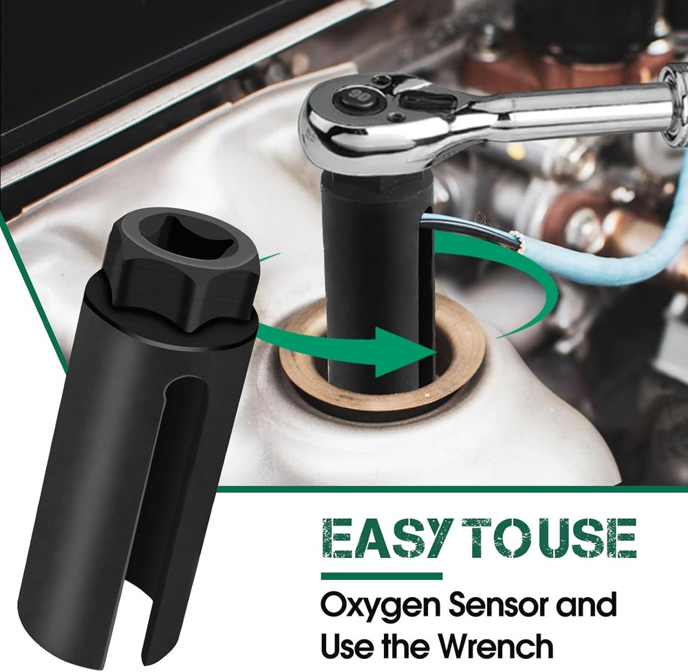 Oxygen Sensor Socket 22mm 7/8 in, 1/2 in Drive O2 Removal Tool,...