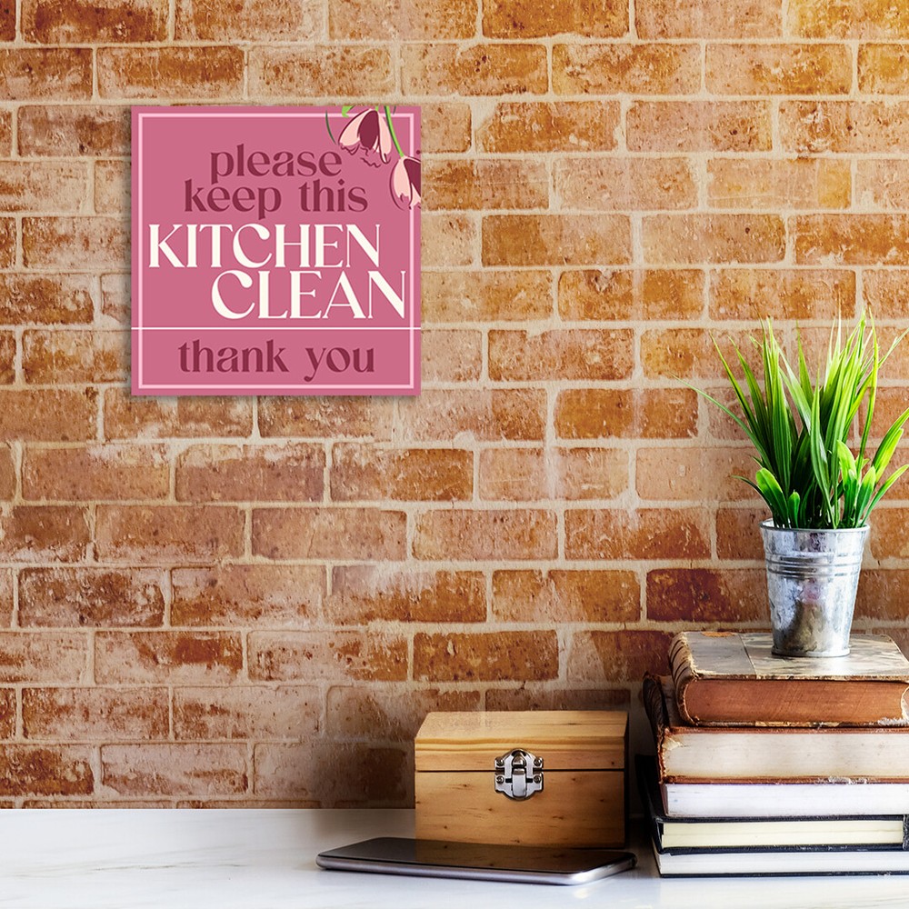 Square Plus Please Keep This Kitchen Clean Thank You Wall or Door Sign
