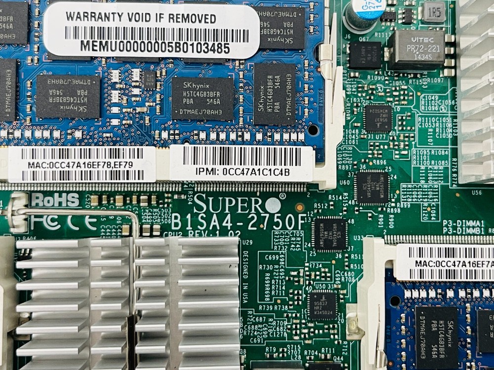 Supermicro B1SA4-2750F MicroBlade Barebone Embedded Processor, 64GB RAM / USED