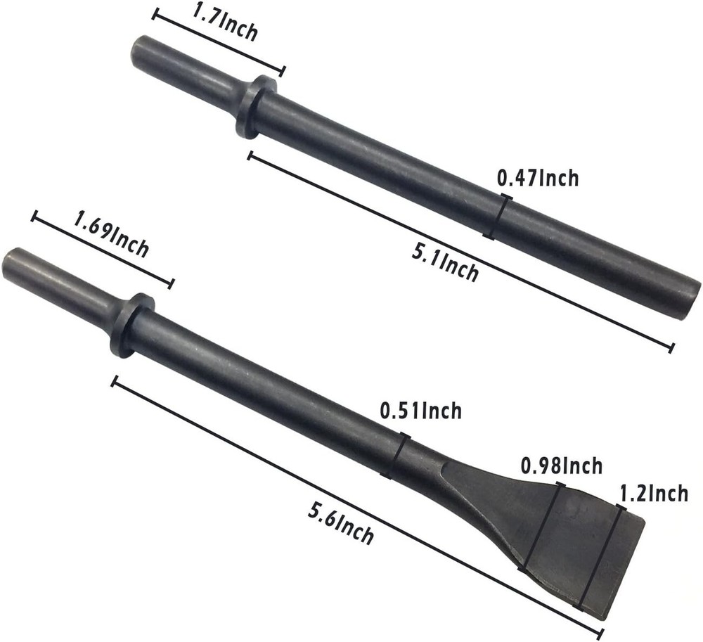 Comprehensive Air Hammer Chisel Set - 9 Tools for Masonry and Concrete Tasks