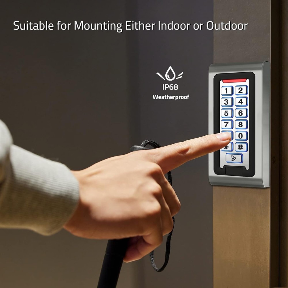 Stand-Alone Password Keypad Access Control System with 5 Proximity Keychains