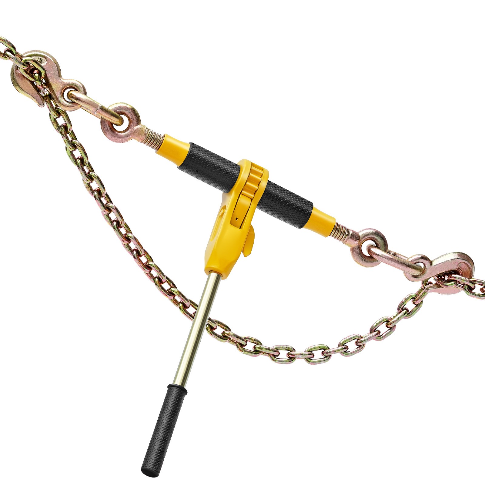 Uimoso 4 Pack Ratchet Chain Binder 5/16"-3/8" G80 Chains Load Binder for Towing