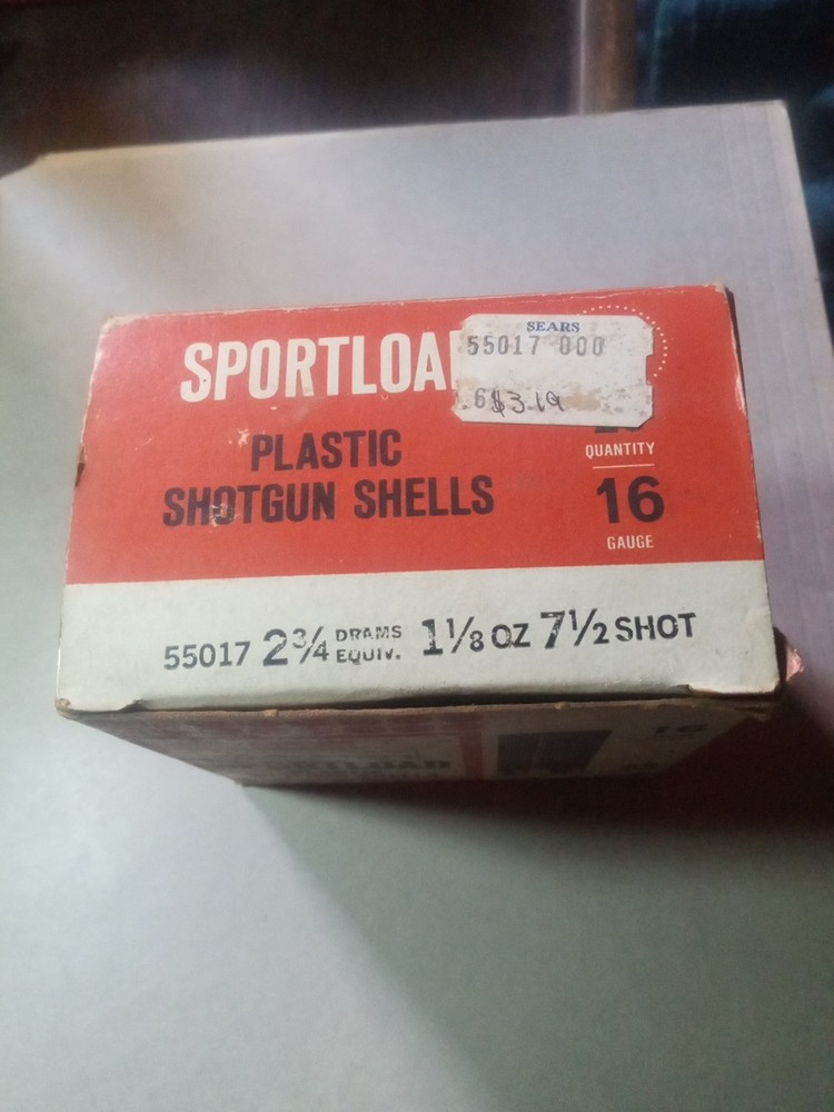 Sears Ted Williams 16 Gauge Shotgun Shells Empty Box