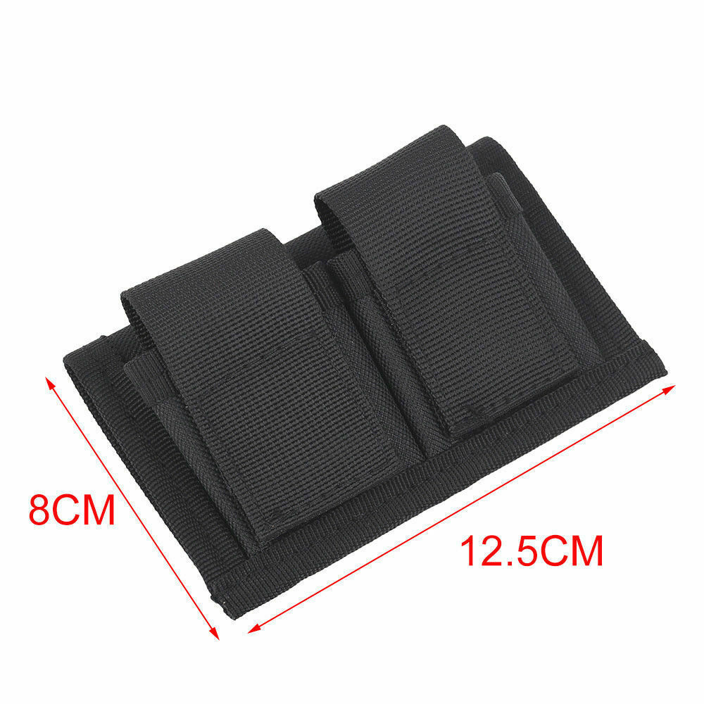 Universal Double Speedloader Pouch Black Nylon Belt Pouch Holder
