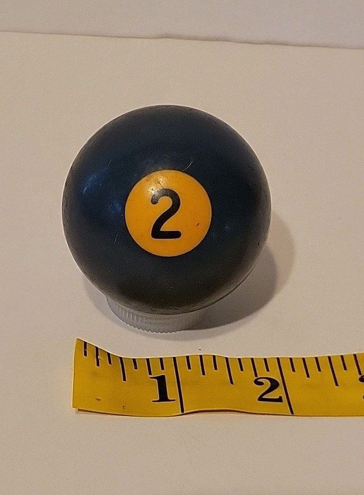 Vintage No. 2 Solid Blue Pool Ball Billiard 2" Replacement (M)