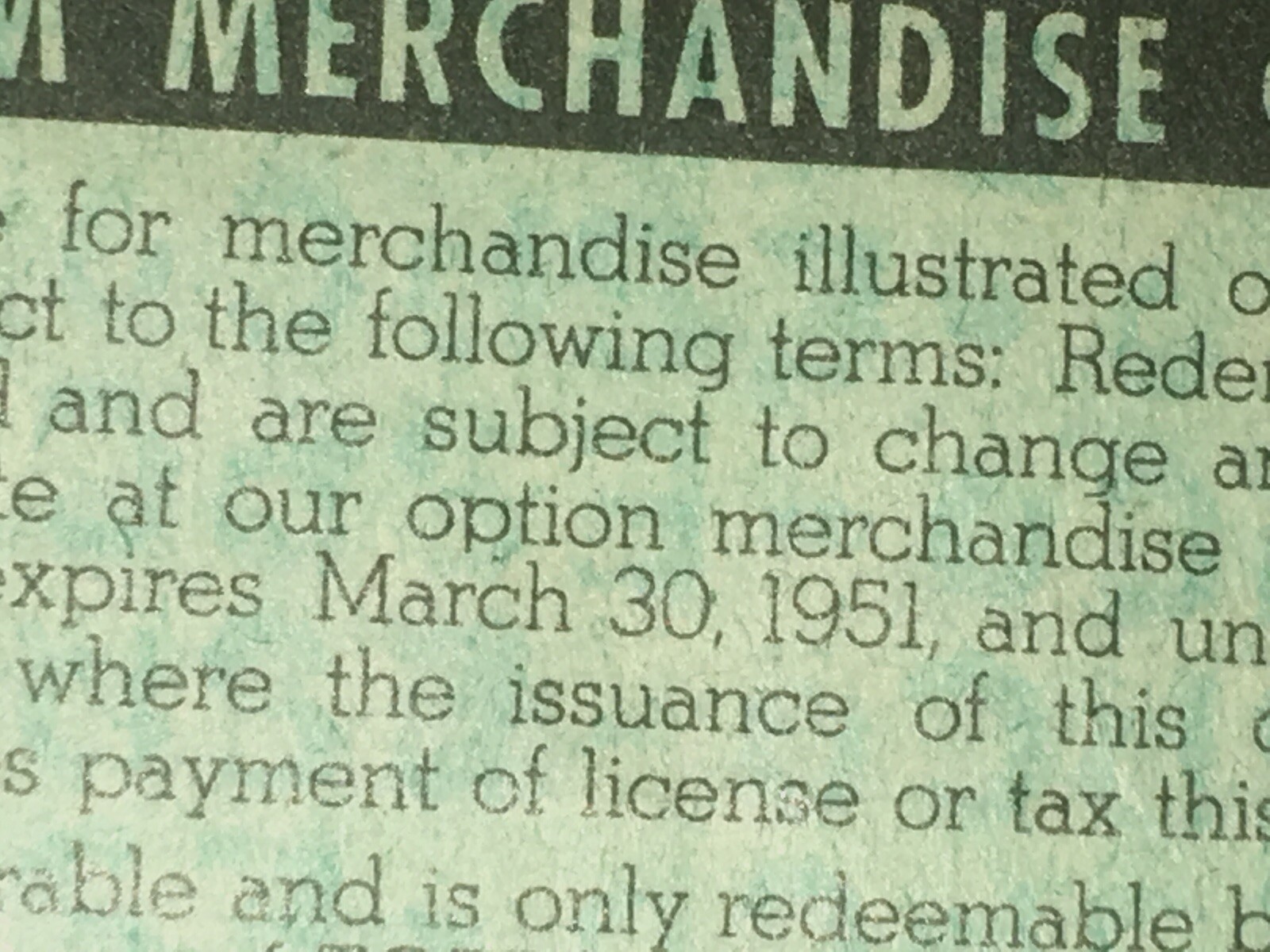 Vintage 1949-1951 Topps Chewing Gum Retailer’s Premium Certificate, Prizes