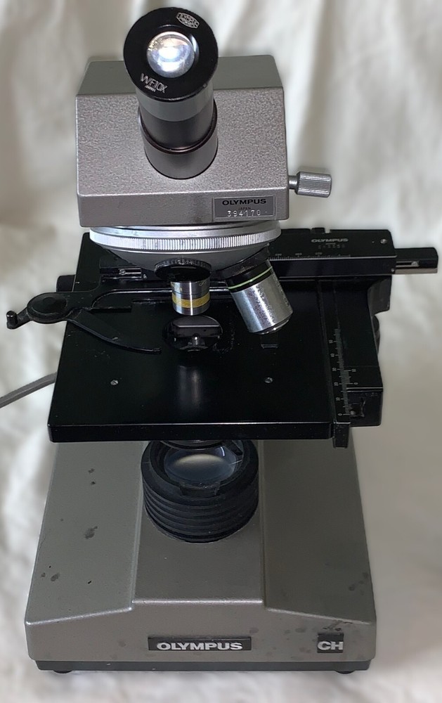 Olympus CH Series Monocular Microscope w/ 2 objective lenses