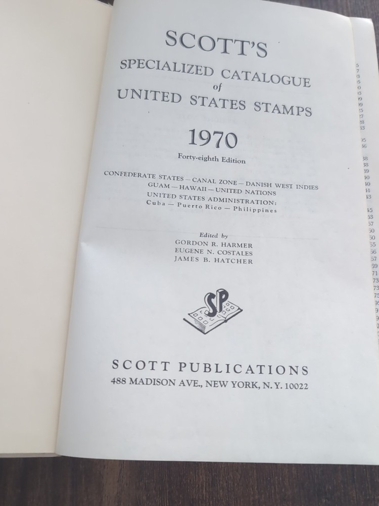 Scott 1970 Specialized United States Stamp Catalogue 48th Edition