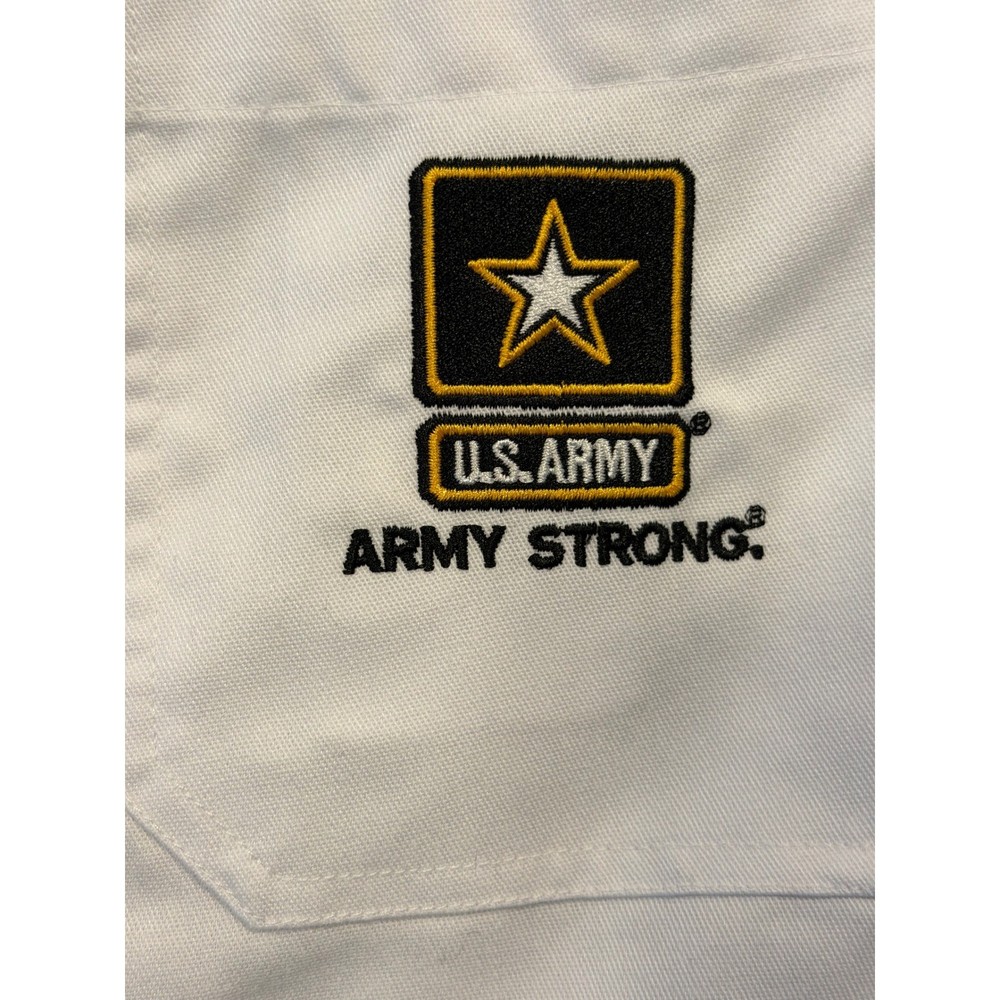 US Army Strong White Lab Coat Smock Small General Purpose Polyester Cotton *