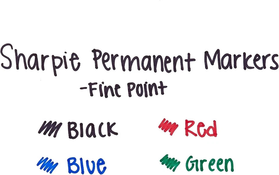 Sharpie Extreme Permanent Markers Fine Point Black 4 Count (8 Total) (2Pack)
