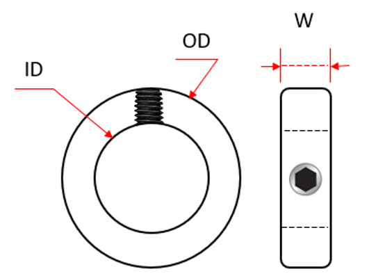 1'' ID Bore (2PK) Black Oxide Set Stop Collar. Free shipping! CB-100-2