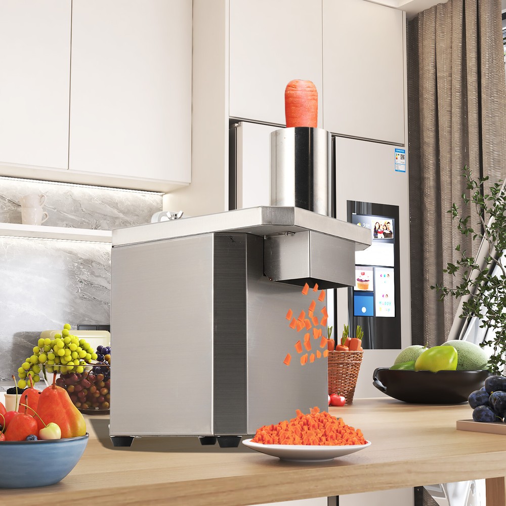 110V Automatic Dicer Manual Dicing Machine Electric Vegetable Chopper Commercial