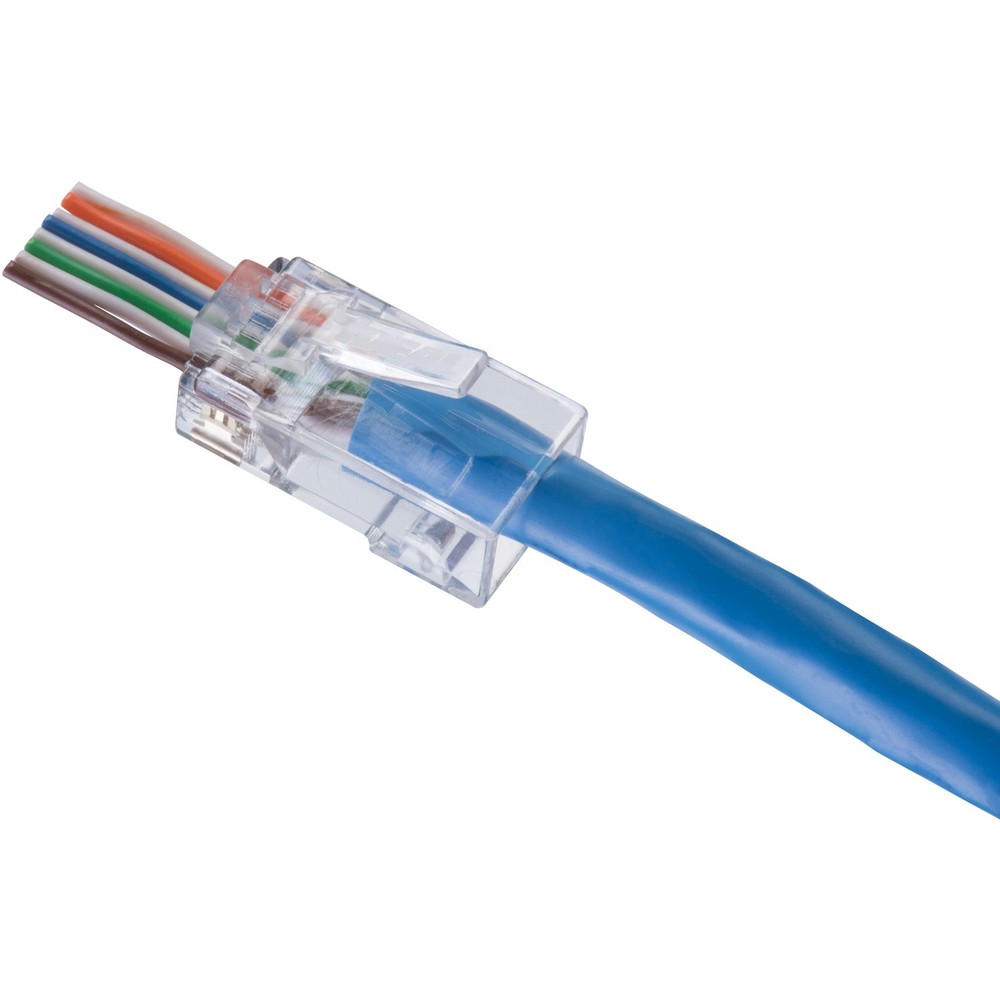 CAT-6 Feed-Thru RJ45 Mod Plugs 100 Pack