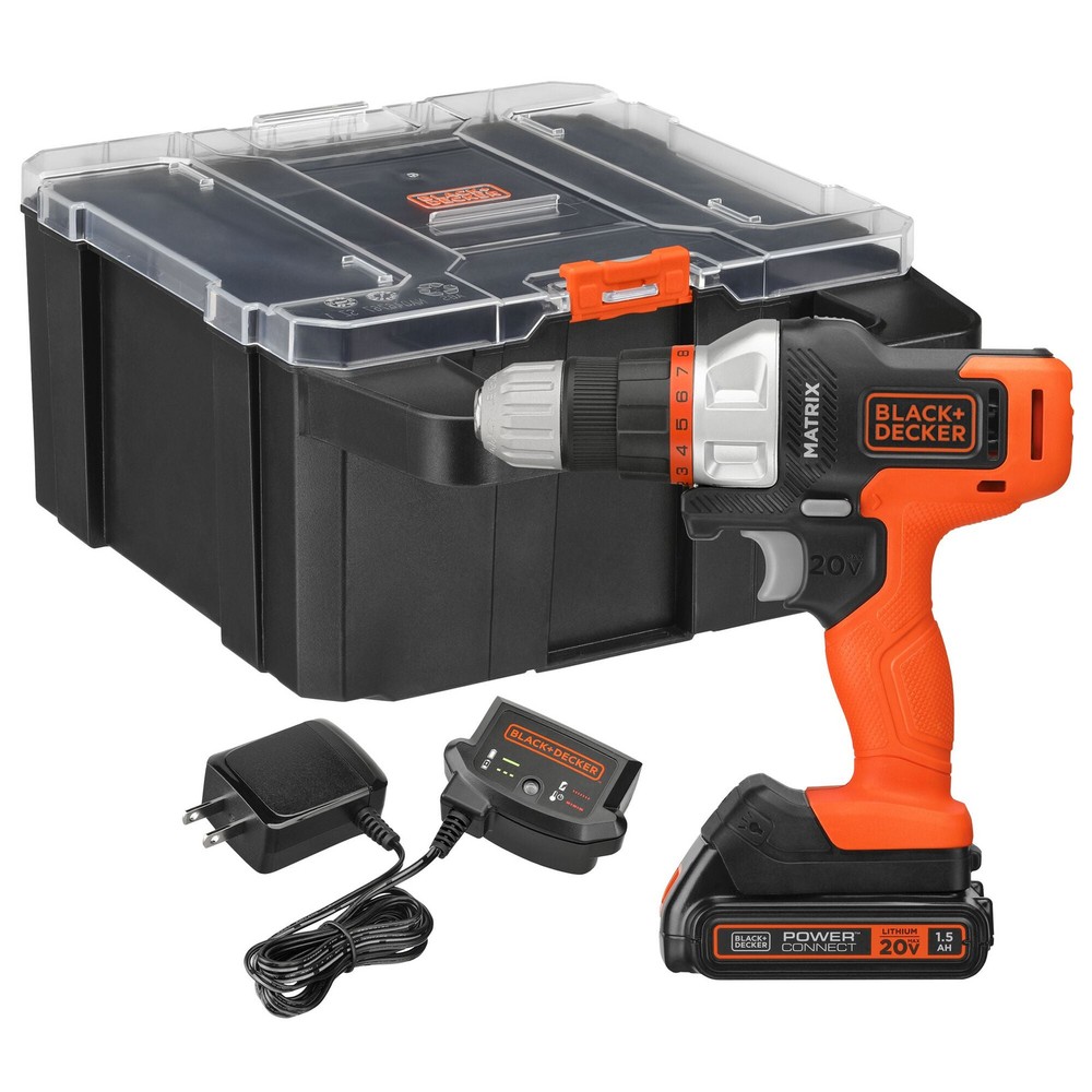 BLACK+DECKER MATRIX™ 20V MAX* Drill Kit with Storage Case - BDCDMT120CSTFF