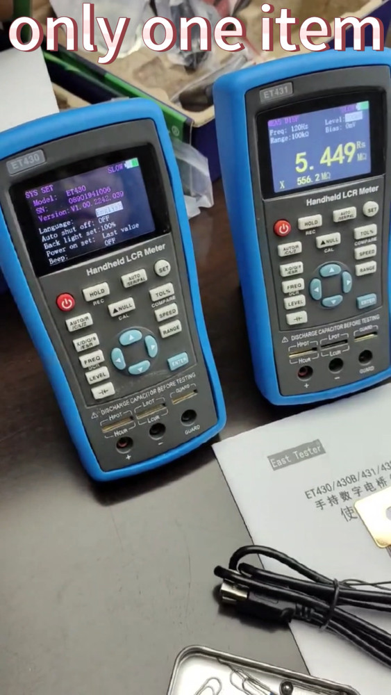 Digital Handheld LCR Bridge Meter Inductance Capacitance DC Resistance Tester