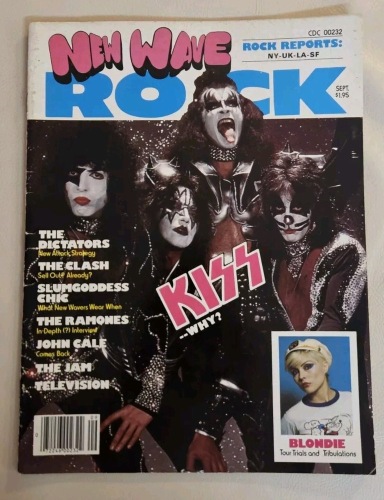 NEW WAVE ROCK Magazine KISS with KISS Centerfold
