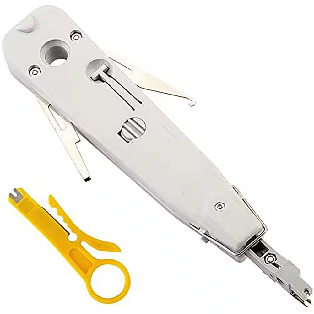 2-Piece Multifunction Krone Type IDC Wire Punch down Tool for Cat5 Cat6 Telephon