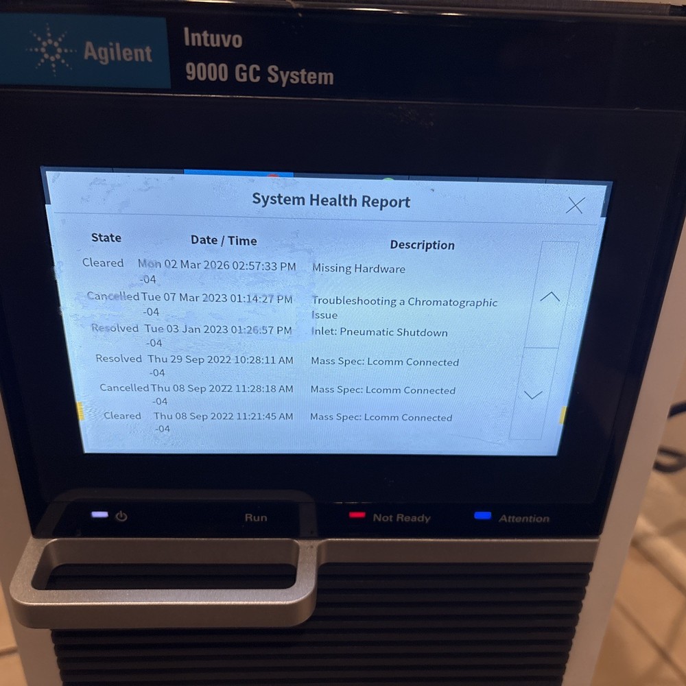 Agilent Intuvo 9000 GC System / Missing Hardware