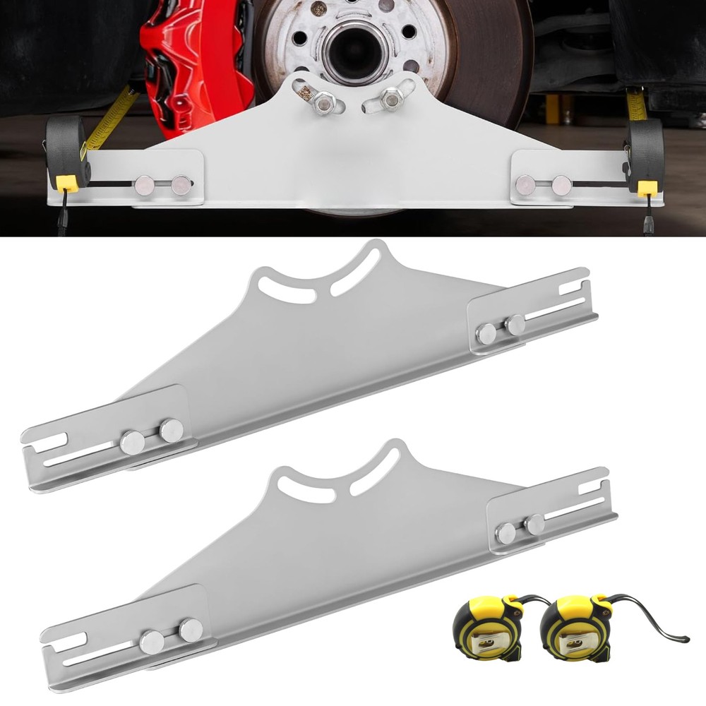 2PCS Wheel Alignment Tool Toe Camber Alignment Tool Plate with 2 Tape Measures