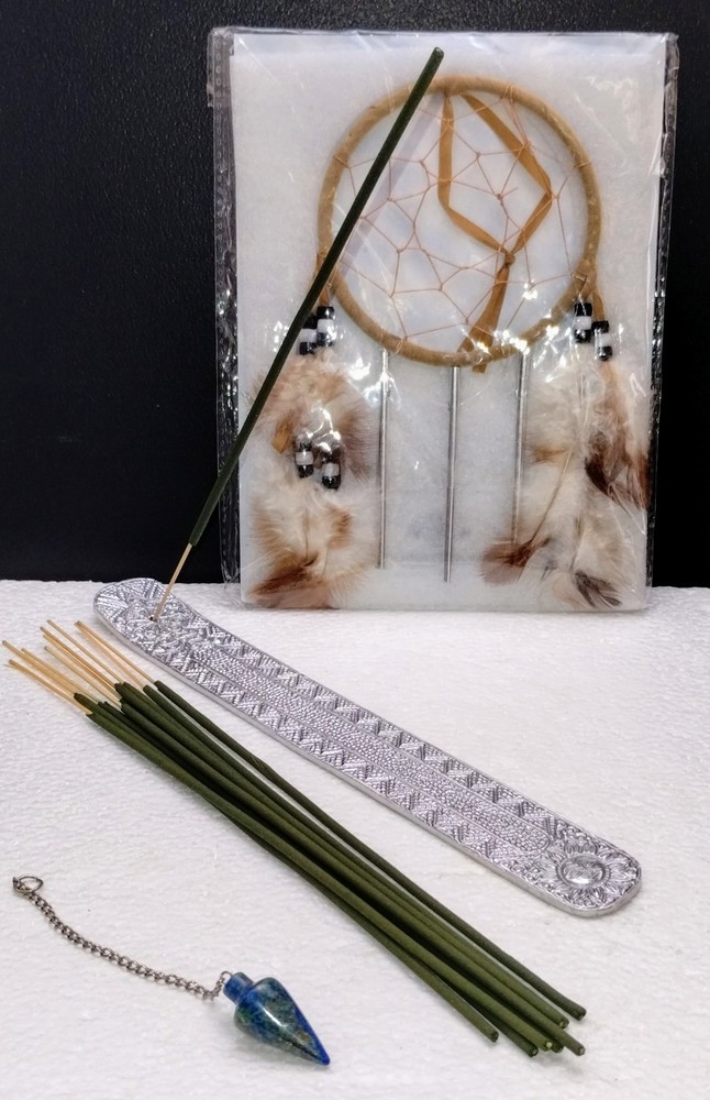 Divination Kit. Dreamcatcher, Pendulum, Incense And Burner