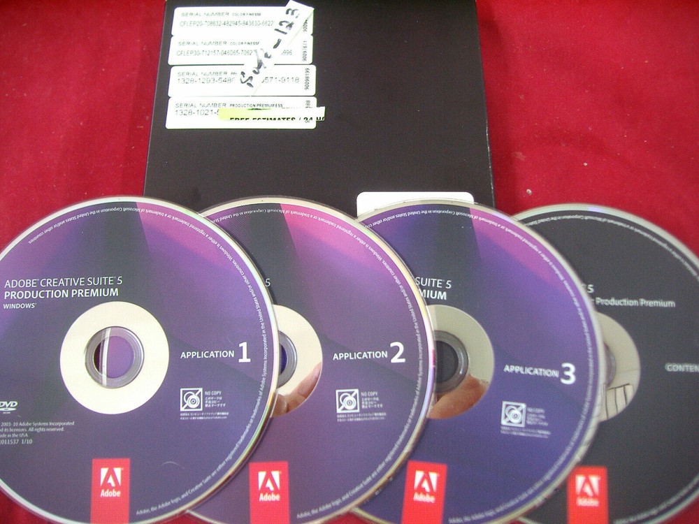 Adobe Creative Suite CS5 Production Premium Windows PC Full Retail DVDs w/Serial