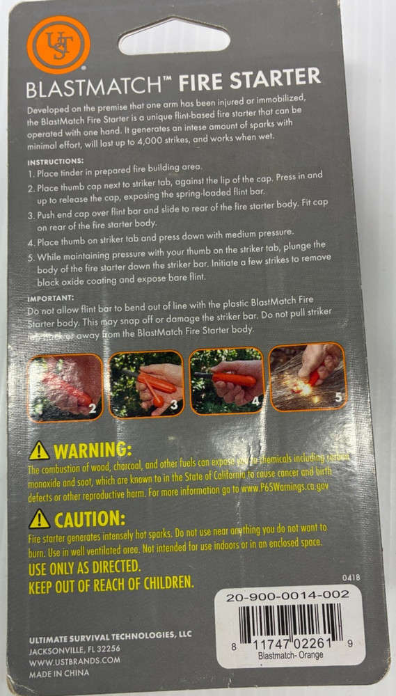 Blast Match Fire Starter by Ust