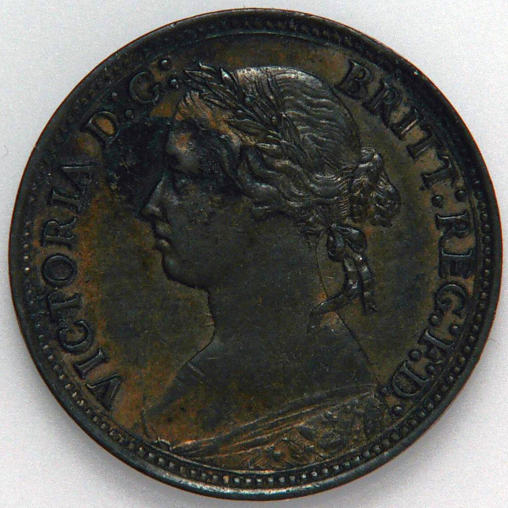 Great Britain Farthing 1878. KM 753. Crusty Uncirculated