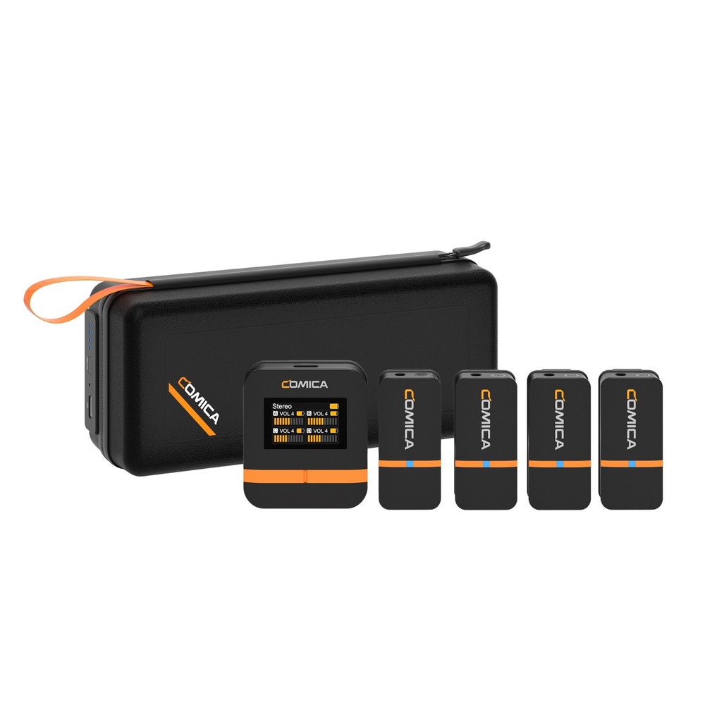 Comica Vimo Q Four-Channel Wireless Lavalier Microphone System w/ Charging Case