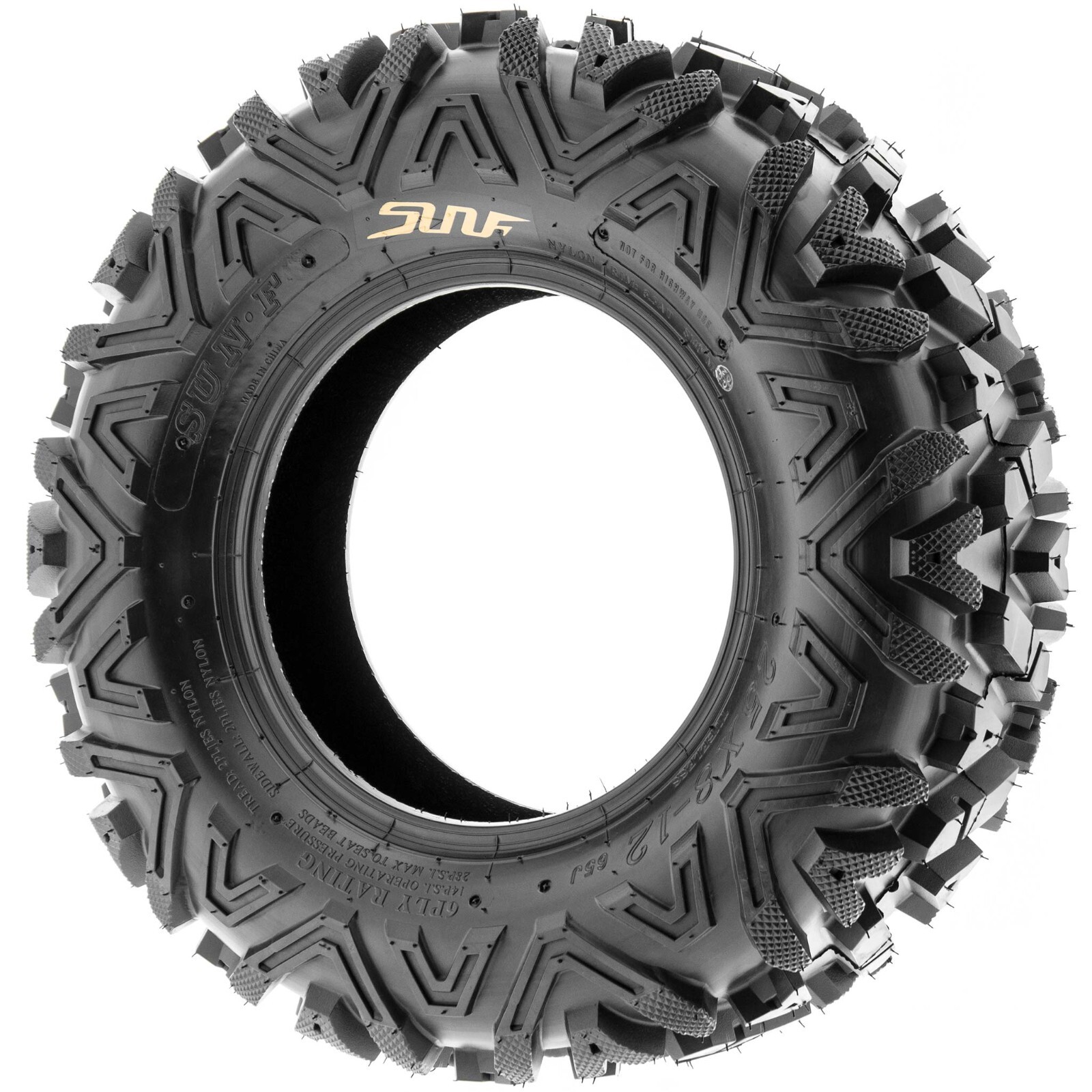 SunF 25x8-12 & 25x10-12 Replacement ATV UTV SxS 6 Ply Tires A033 - Bundle Set