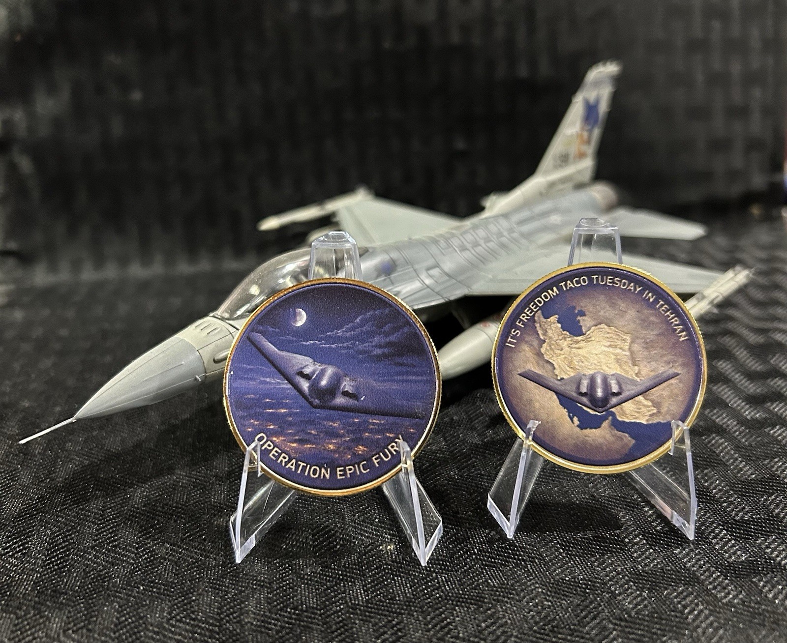 Operation Epic Fury, B2 Stealth USAF Limited Edition Challenge Coin Grey version