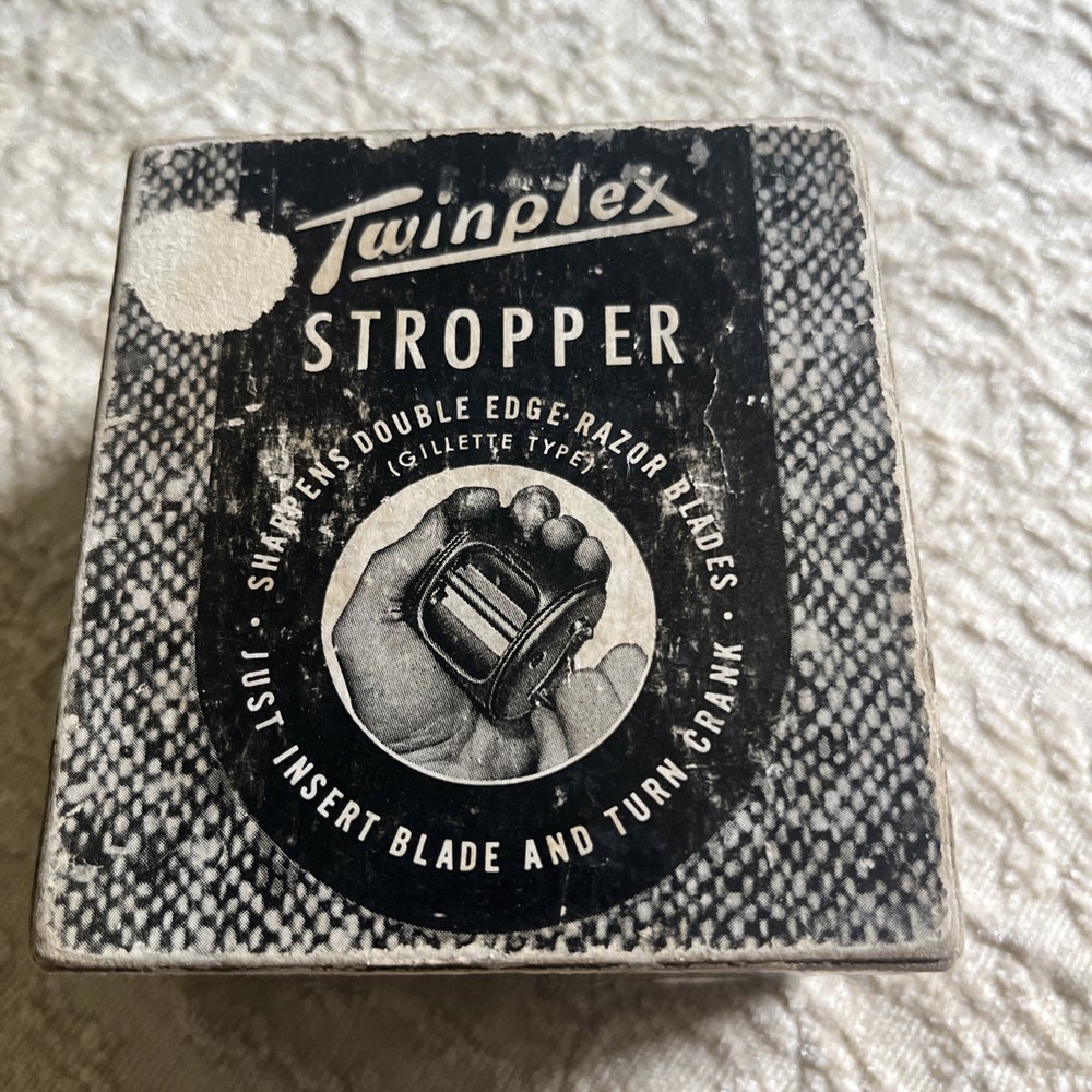Vintage "Twinplex Stropper Model G200"...Sharpens Double Edge Razor EUC USA Made